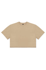 TERRY BOXY T-SHIRT IN KHAKY