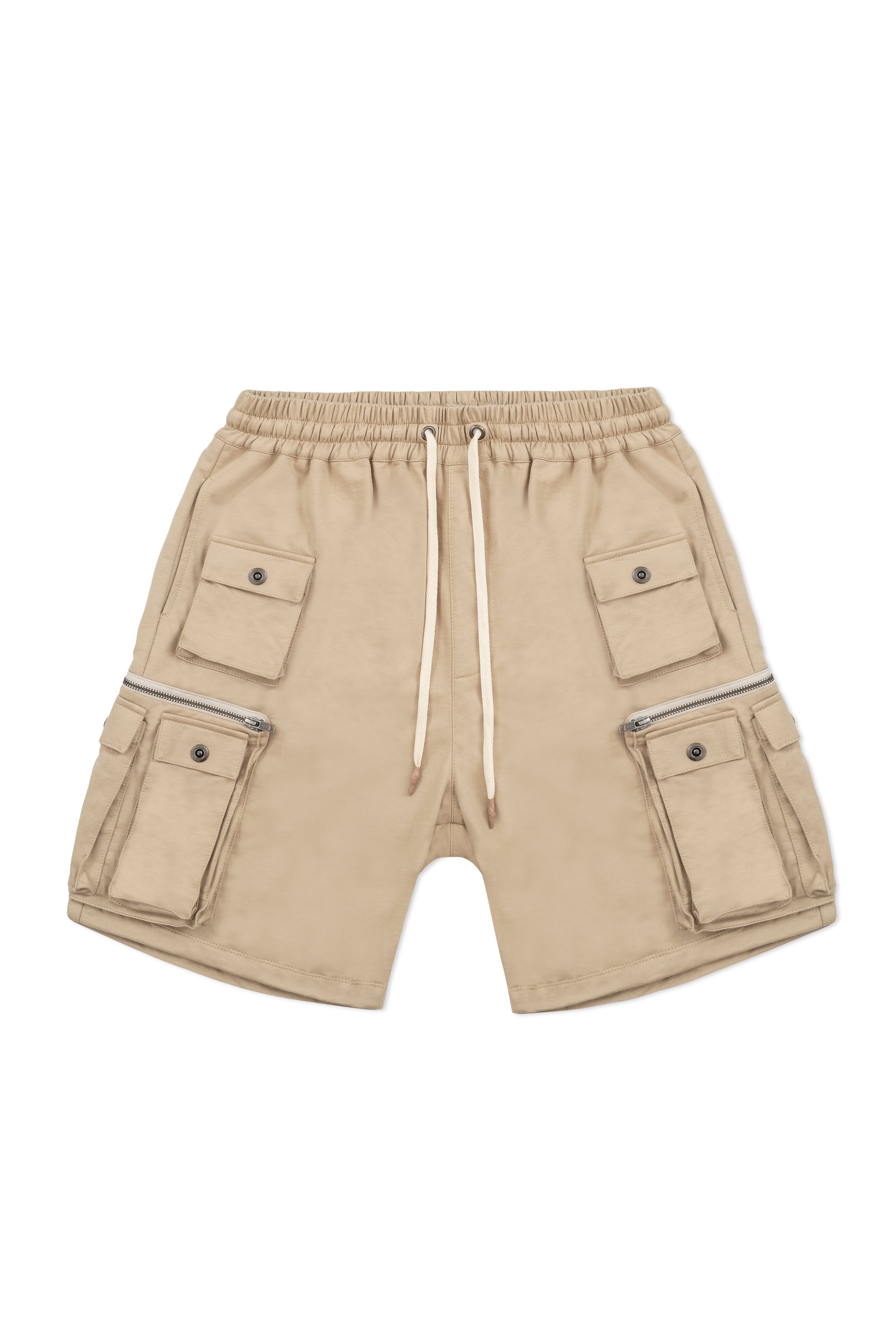 CARGO SHORTS IN KHAKI TERRY – JONNY COTA
