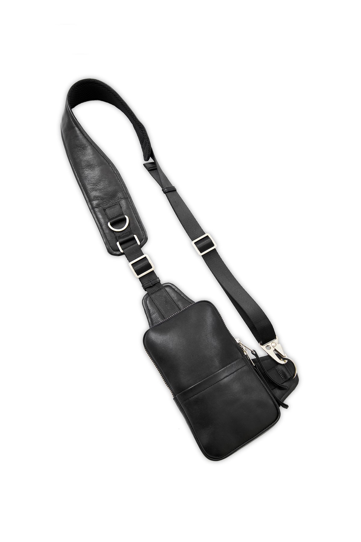 LEATHER RACER BAG IN BLACK – JONNY COTA