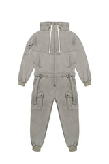 FLEECE JUMPSUIT IN ASH