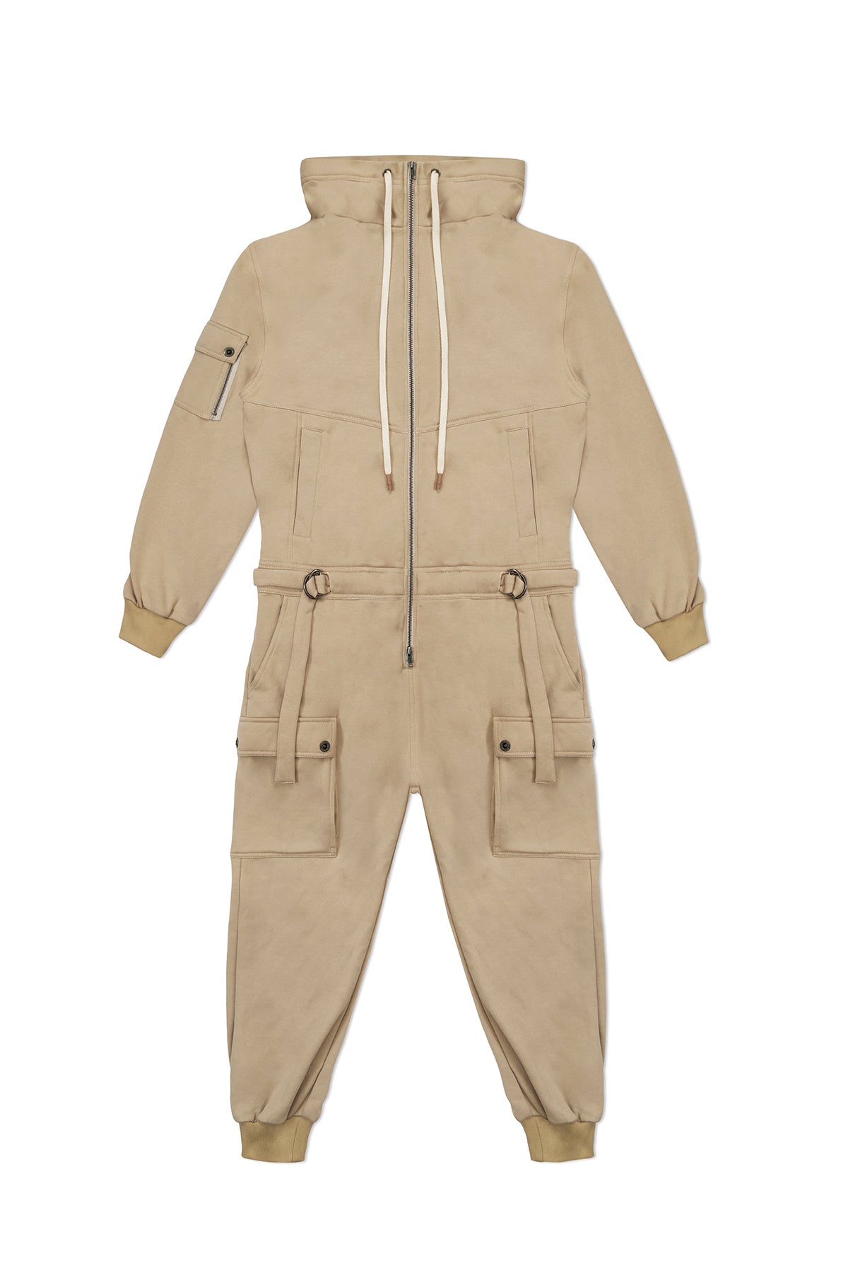 FLEECE JUMPSUIT IN TAN – JONNY COTA