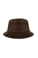 BUCKET HAT IN BROWN LEATHER