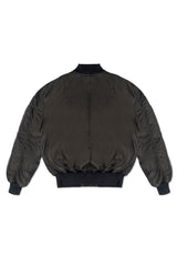 AVIATOR BOMBER JACKET IN BLACK LEATHER