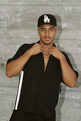 STRIPE PARTY SHIRT IN BLACK