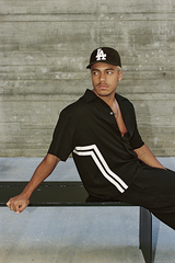 STRIPE PARTY SHIRT IN BLACK