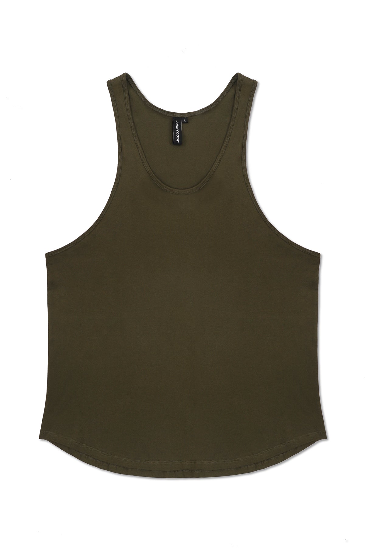 TANK TOP WITH INK IN ARMY GREEN – JONNY COTA