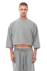 BOXER FLEECE SWEATSHIRT IN ASH