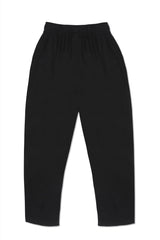 LINEN BOXER PANTS IN BLACK