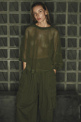 JERSEY CARGO PANTS IN BLACK