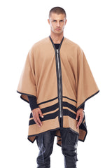 JONNY COTA aw23 OS PONCHO IN CAMEL
