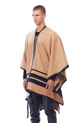 JONNY COTA aw23 OS PONCHO IN CAMEL