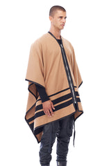 JONNY COTA aw23 OS PONCHO IN CAMEL