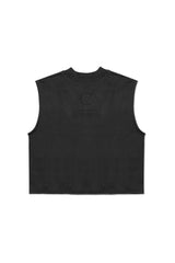 JONNY COTA aw23 SLEEVELESS FLEECE SHIRT IN BLACK
