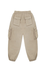 JONNY COTA FLEECE CARGO PANTS IN TAN