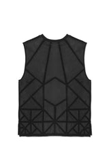 JONNY COTA LEATHER MOSAIC TUNIC IN BLACK