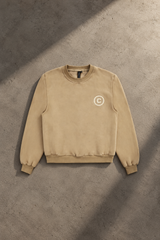 JONNY COTA LOGO PULLOVER IN TAN