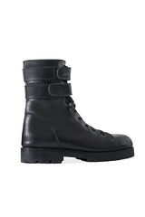 JONNY COTA mens-accessories COMBAT BOOTS IN SHINY LEATHER
