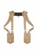 JONNY COTA mens-accessories ONE SIZE / TAN HOLSTER BAG IN TAN SUEDE