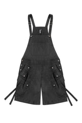 JONNY COTA mens-jumpsuit OVERALL SHORTS IN BLACK