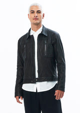 JONNY COTA mens-outerwear SERGEANT JACKET IN BLACK