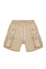 JONNY COTA mens-tops CARGO SHORTS IN KHAKI TERRY