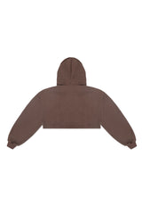 JONNY COTA mens-tops CROPPED HOODIE IN BROWN