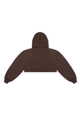 JONNY COTA mens-tops CROPPED HOODIE IN BROWN