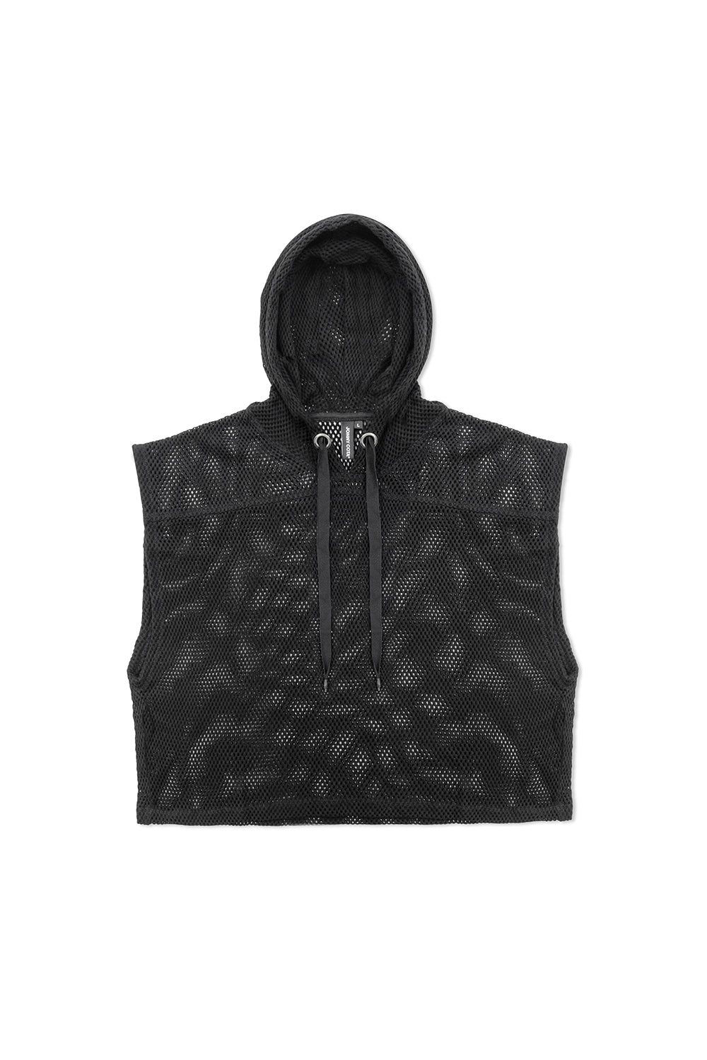 MESH SLEEVELESS HOODIE IN BLACK – JONNY COTA