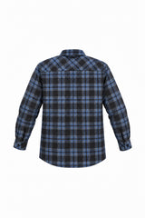 JONNY COTA mens-tops ORIGAMI FLANNEL SHIRT IN BLUE