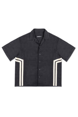 JONNY COTA mens-tops STRIPE PARTY SHIRT IN BLACK