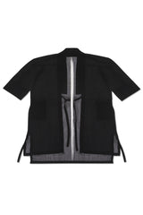 JONNY COTA OS SHEER KIMONO IN BLACK