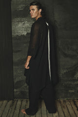 JONNY COTA OS SHEER KIMONO IN WHITE