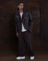 JONNY COTA Pants BAGGY SWEATPANT IN BROWN