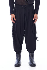 Jonny Cota Studio mens-bottoms CARGO PANT IN BLACK LIGHTWEIGHT