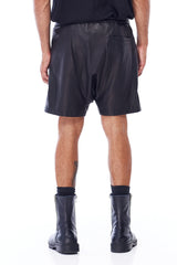 Jonny Cota Studio mens-bottoms DROP CROTCH LEATHER SHORTS