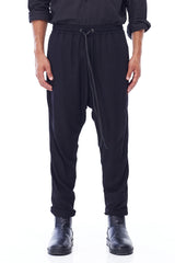 Jonny Cota Studio mens-bottoms FULL LINEN TROUSER IN BLACK