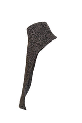 Jonny Cota Studio VEILED BUCKET HAT IN GREY LEOPARD
