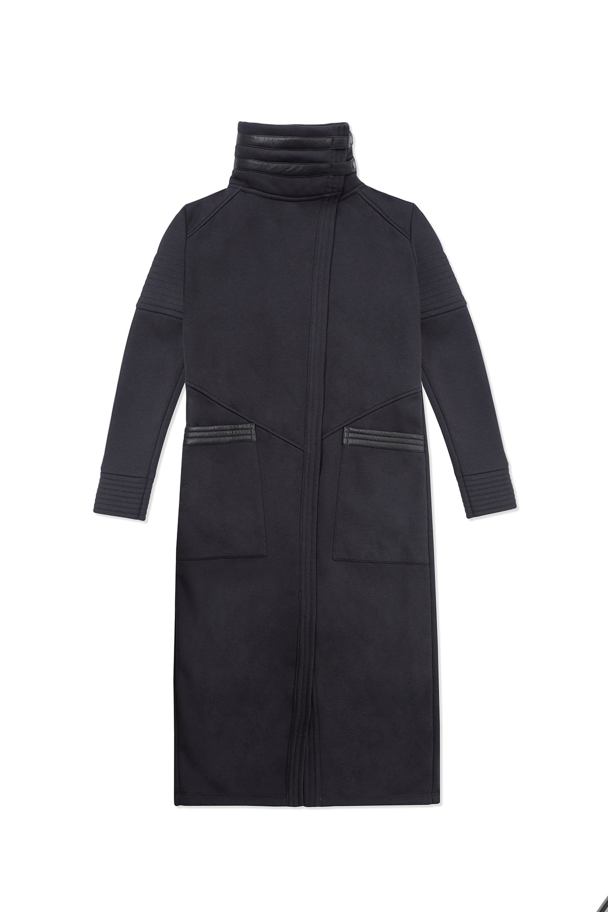 DUSTER COAT IN BLACK FLEECE – JONNY COTA