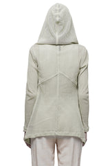 JONNY COTA womens-outerwear MESH DRAPED HOODIE IN BONE