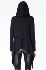 JONNY COTA womens-outerwear ROYAL HOODIE IN BLACK