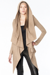 JONNY COTA womens-outerwear ROYAL HOODIE IN DESERT SAND
