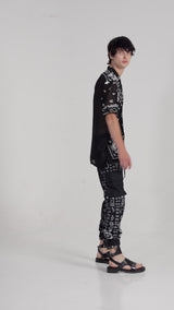 BANDANA CARGO PANTS IN BLACK