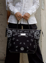 JONNY COTA accessories ONE SIZE BLACK BANDANA TOTE