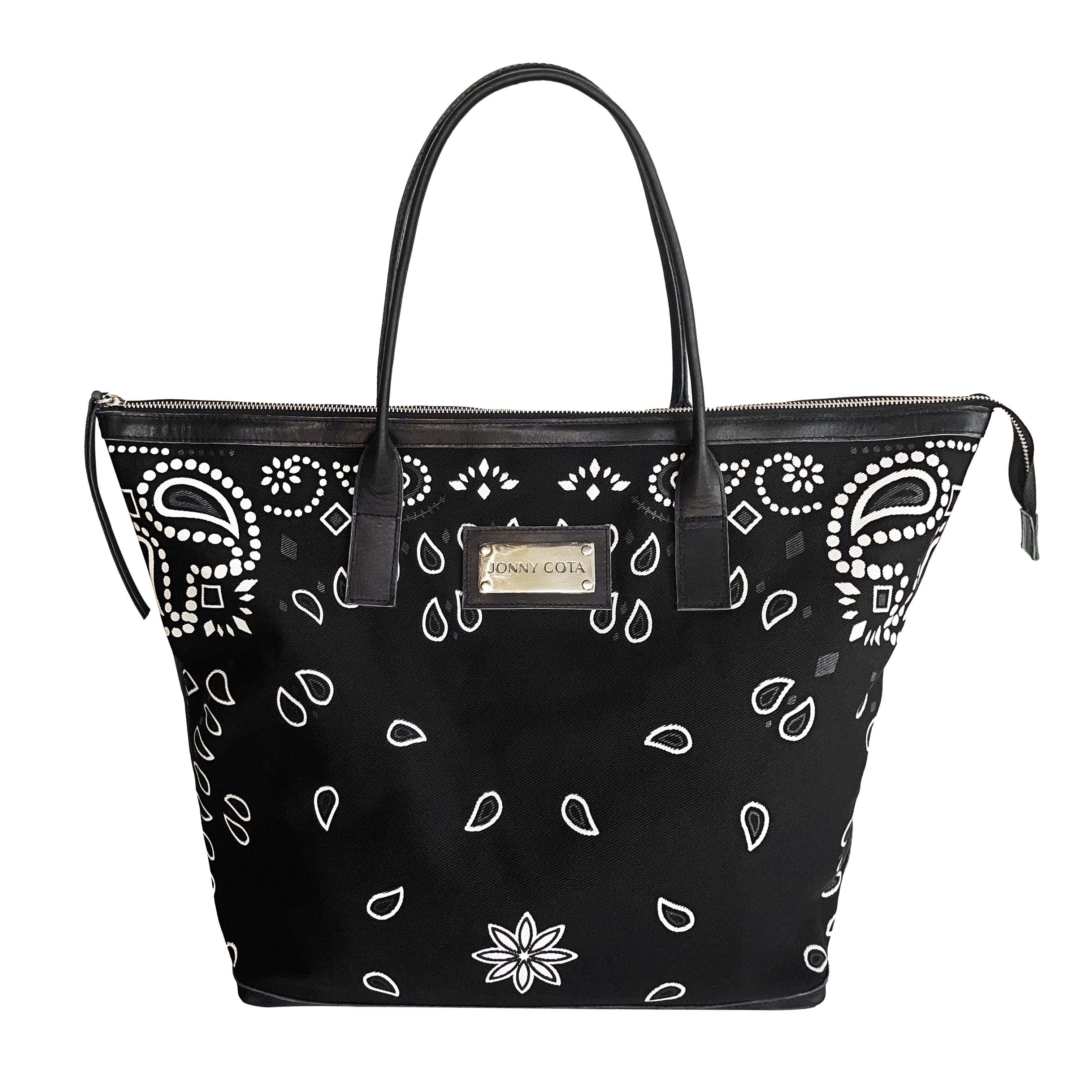 BLACK BANDANA TOTE JONNY COTA black-bandana-tote-jonny-cota