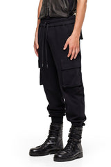 JONNY COTA CARGO LOUNGE PANTS IN BLACK