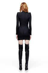 JONNY COTA CHAIN PRINT DRESS IN BLACK?