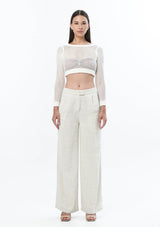 JONNY COTA Clothing TAILORED LINEN TROUSER IN NATURAL
