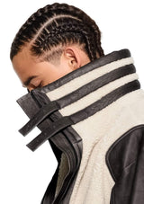 JONNY COTA Coats & Jackets SHEARLING BOMBER JACKET IN BONE