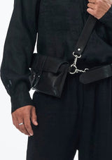 JONNY COTA Handbags, Wallets & Cases BLACK / OS LEATHER BANDEU BAG IN BLACK