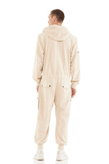 JONNY COTA mens-jumpsuit HOODED JUMPSUIT IN FOG.